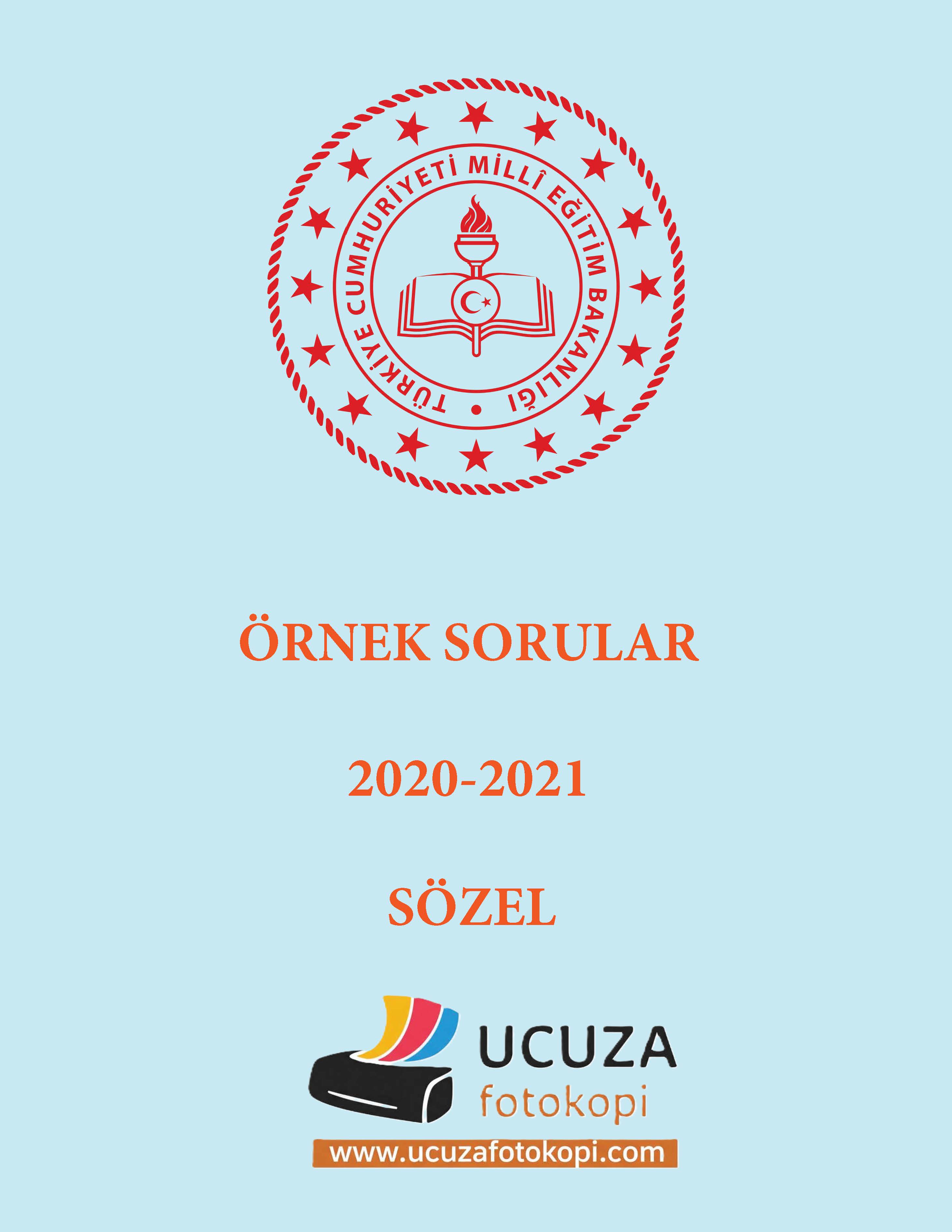 2020-2021 Örnek Sorular Sözel (Renkli) Spiralli